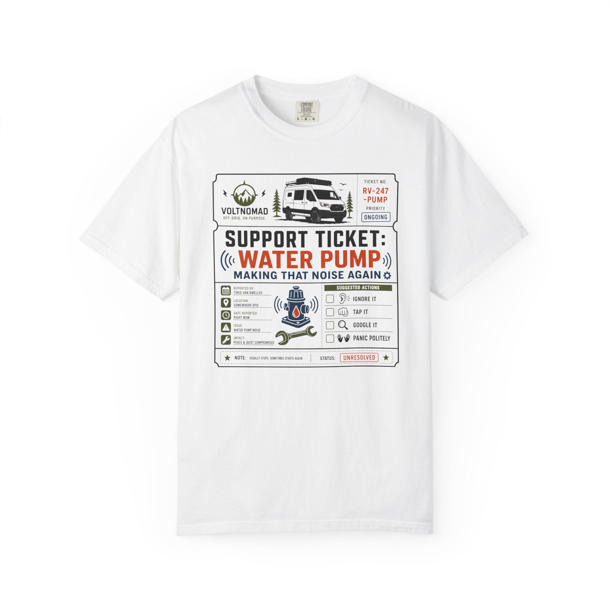 Support Ticket Water Pump Making That Noise Again - T-Shirt