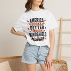 America Looks Better Through A Windshield - T-Shirt