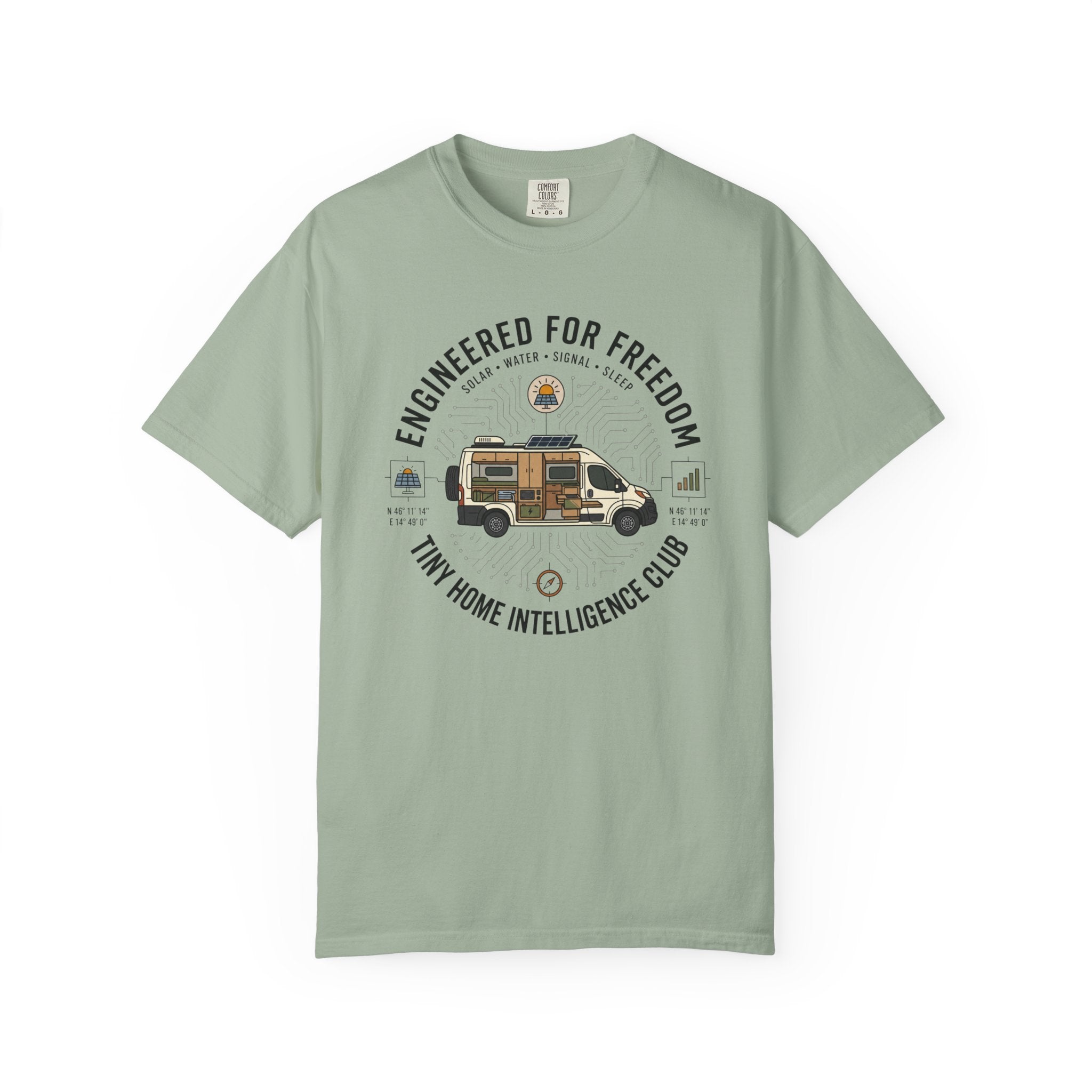 Engineered For Freedom Tiny Home Intelligence Club - T-Shirt