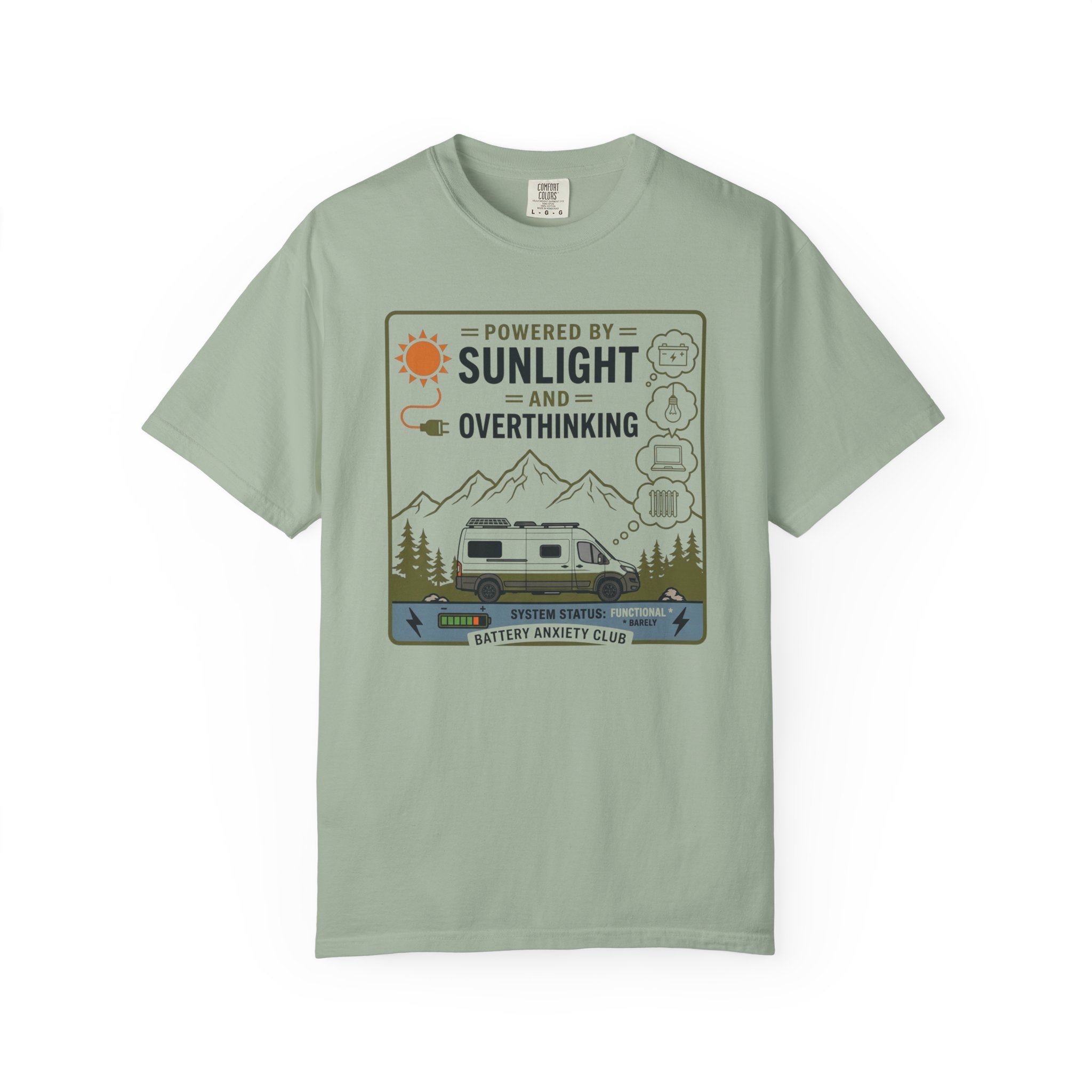 Powered By Sunlight And Overthinking - T-Shirt
