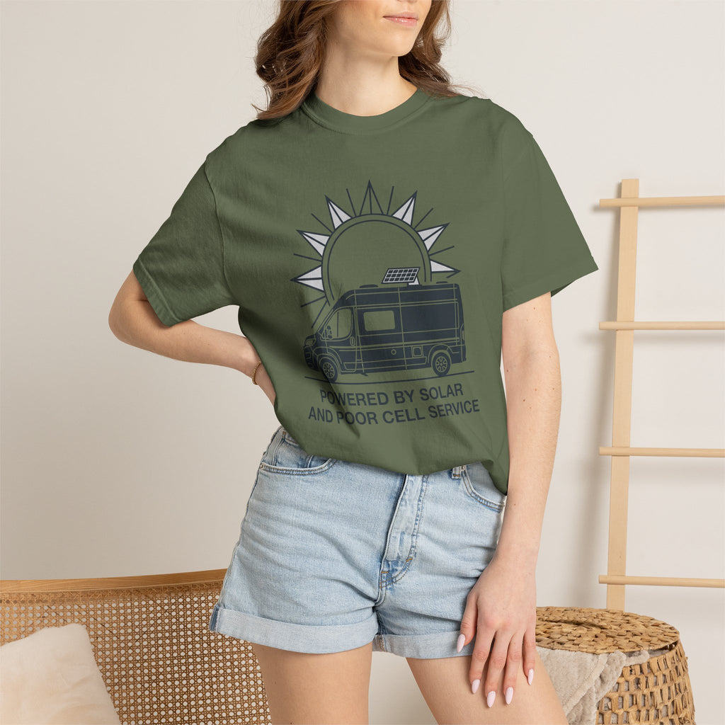 Powered By Solar And Poor Cell Service - T-Shirt