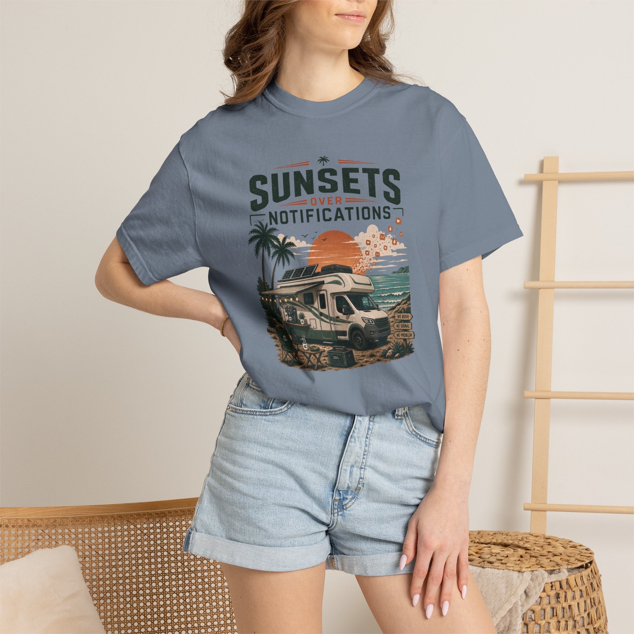 Sunsets Over Notifications - T-Shirt