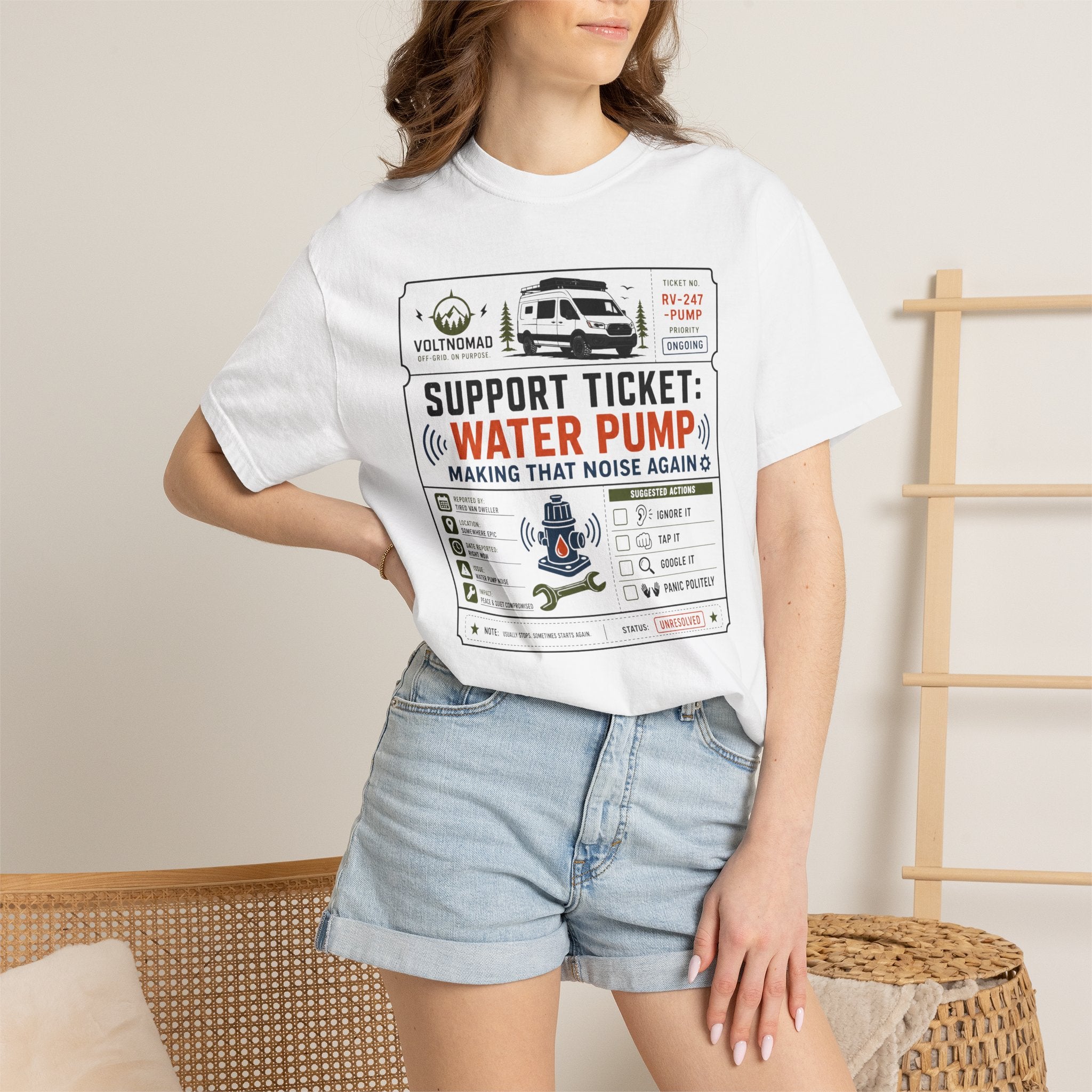 Support Ticket Water Pump Making That Noise Again - T-Shirt