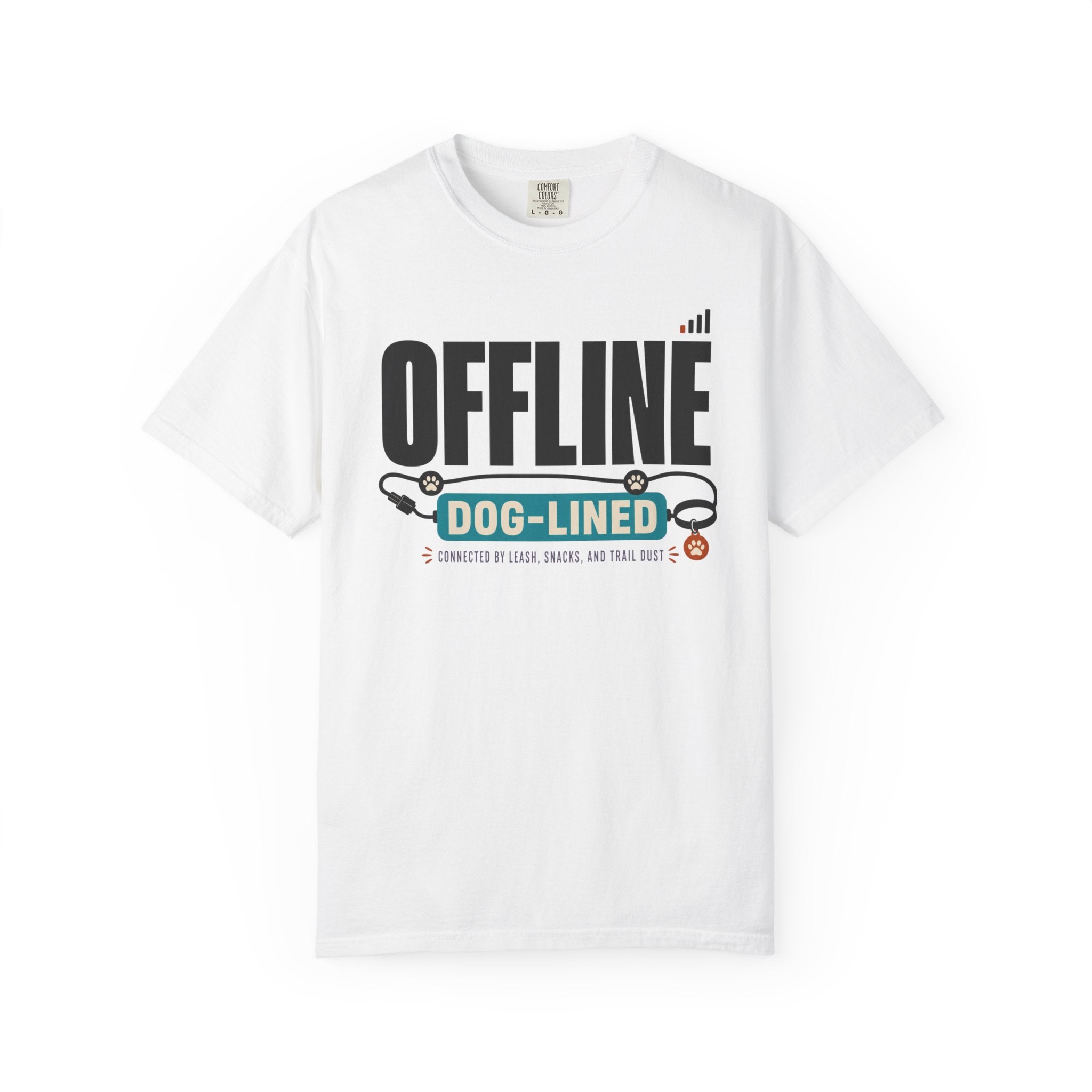 Offline But Dog Lined - T-Shirt