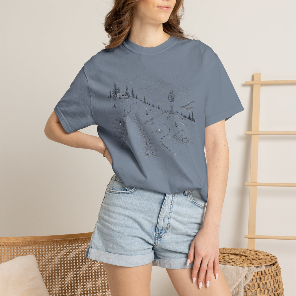 Van Parked Curiosity Kept Climbing - T-Shirt