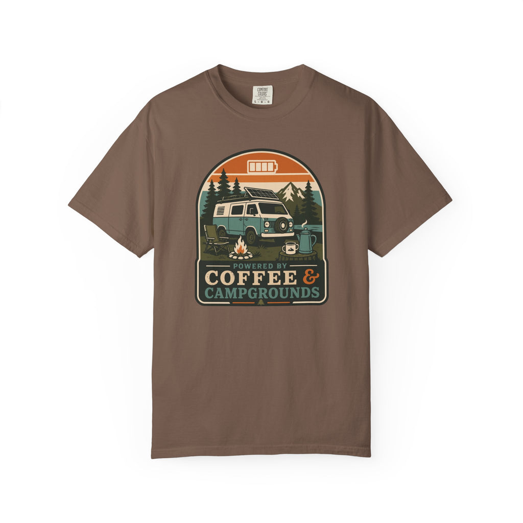 Powered By Coffee and Campgrounds - T-Shirt