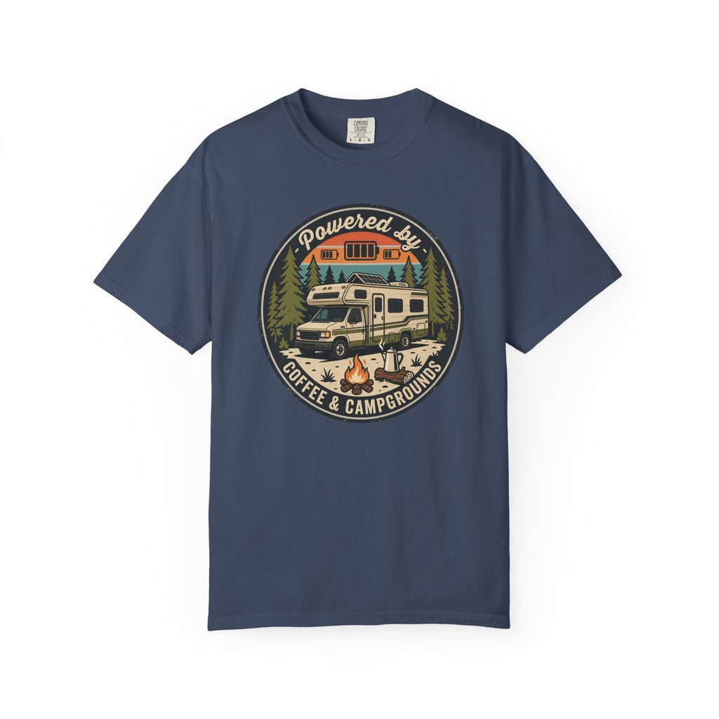 Powered By Coffee and Campgrounds - T-Shirt