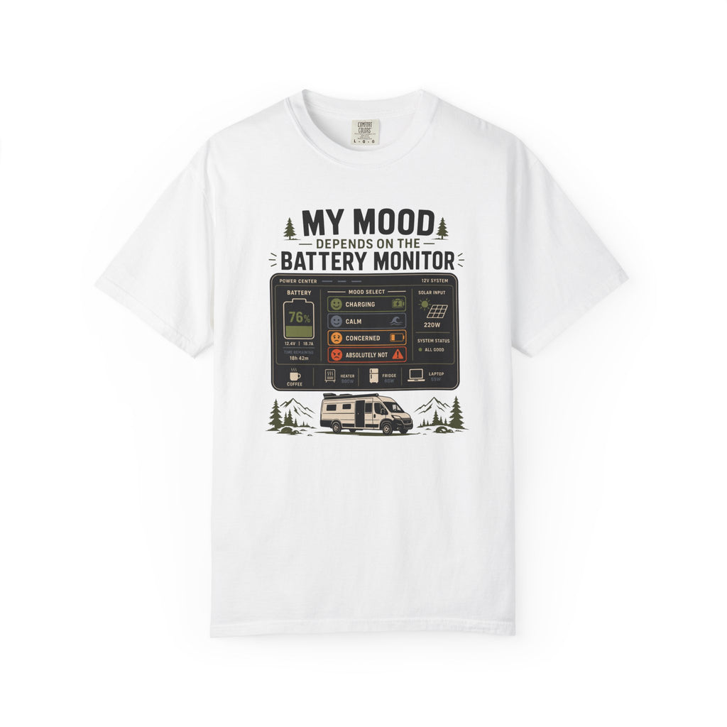 My Mood Depends On The Battery Monitor - T-Shirt