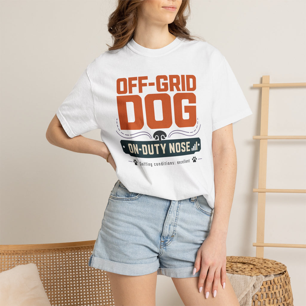 Off Grid Dog On Duty Nose - T-Shirt