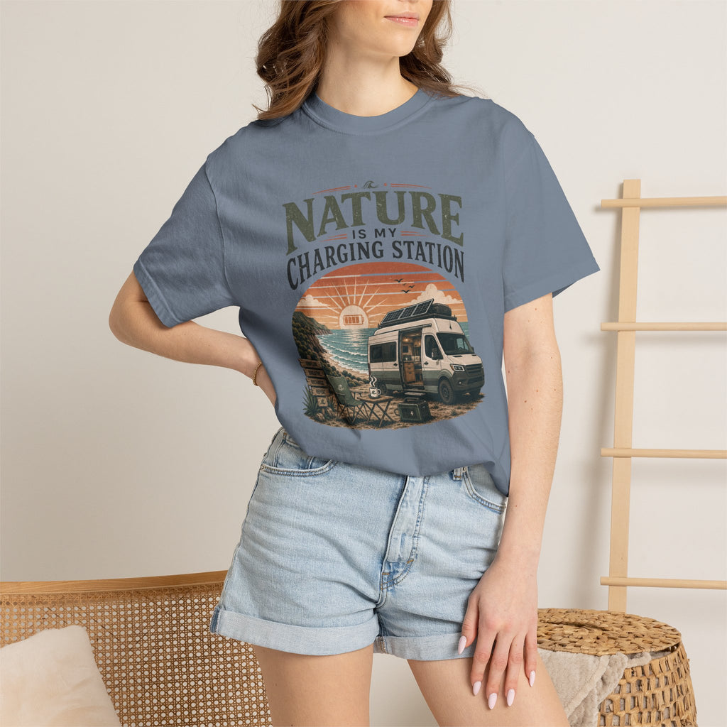 Nature Is My Charging Station - T-Shirt