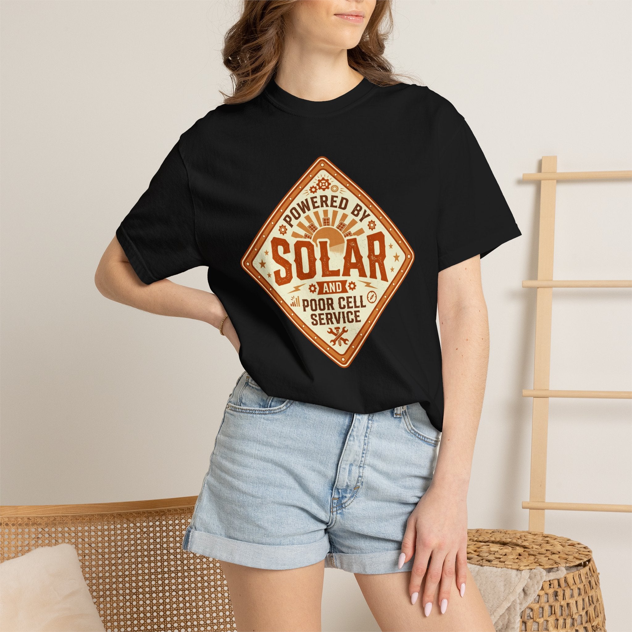 Powered By Solar And Poor Cell Service - T-Shirt