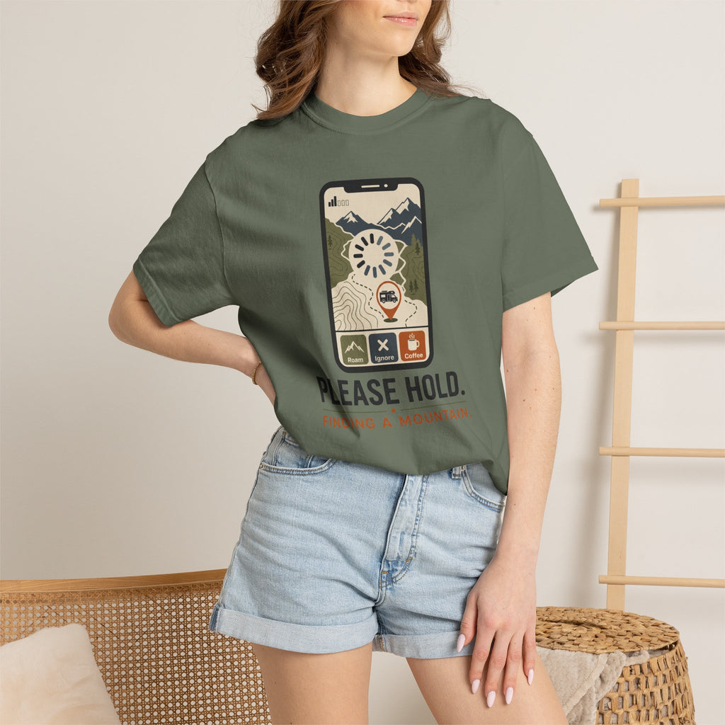Please Hold Finding A Mountain - T-Shirt