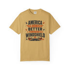 America Looks Better Through A Windshield - T-Shirt