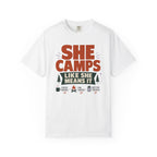 She Camps Like She Means It - T-Shirt