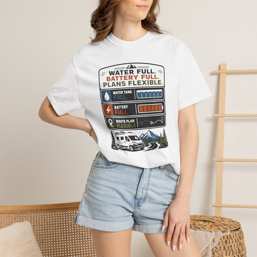 Water Full Battery Full Plans Flexible - T-Shirt