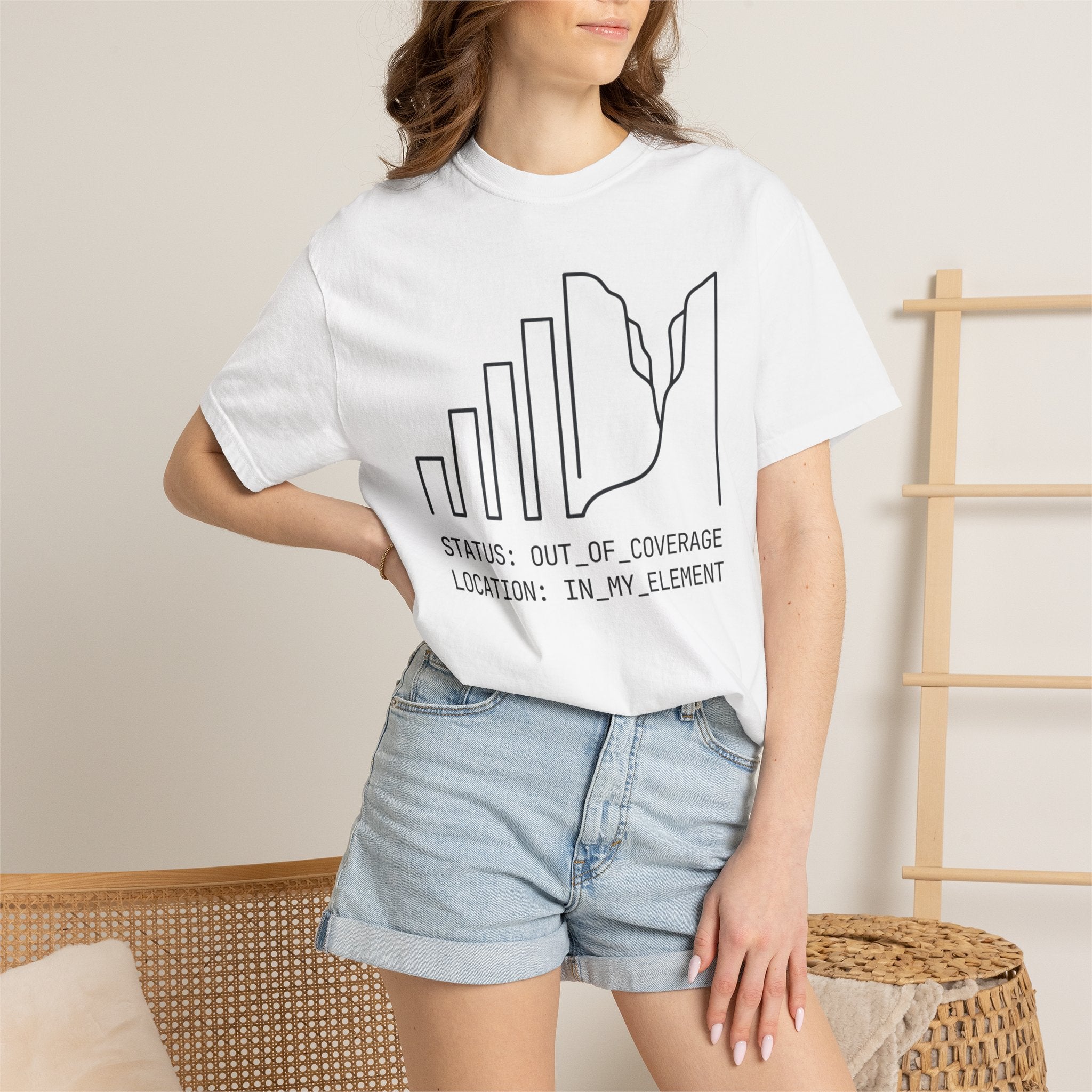 Status Out Of Coverage In My Element - T-Shirt