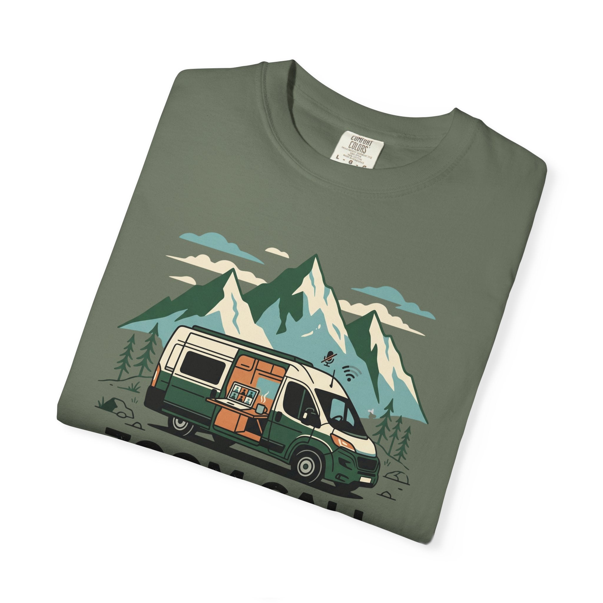 Zoom Call In The Front Mountains In The Back - T-Shirt