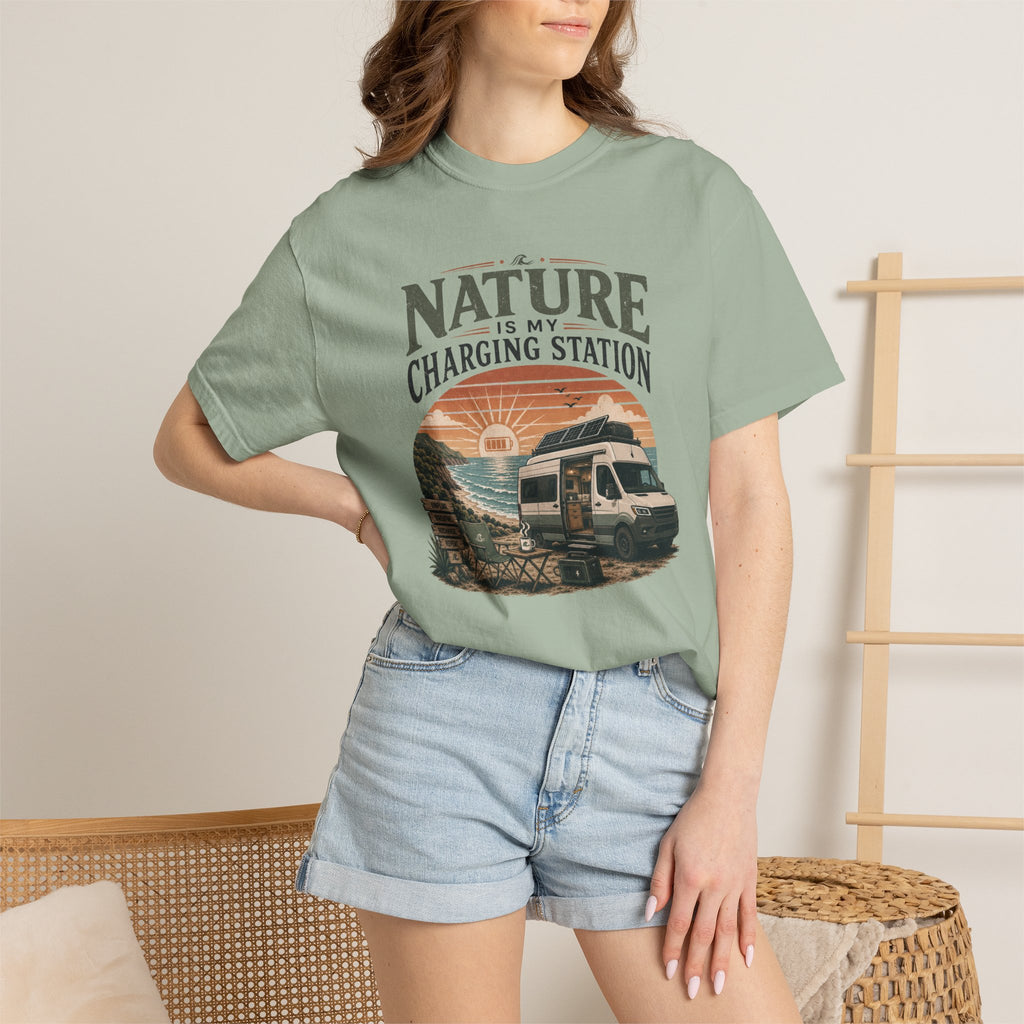Nature Is My Charging Station - T-Shirt