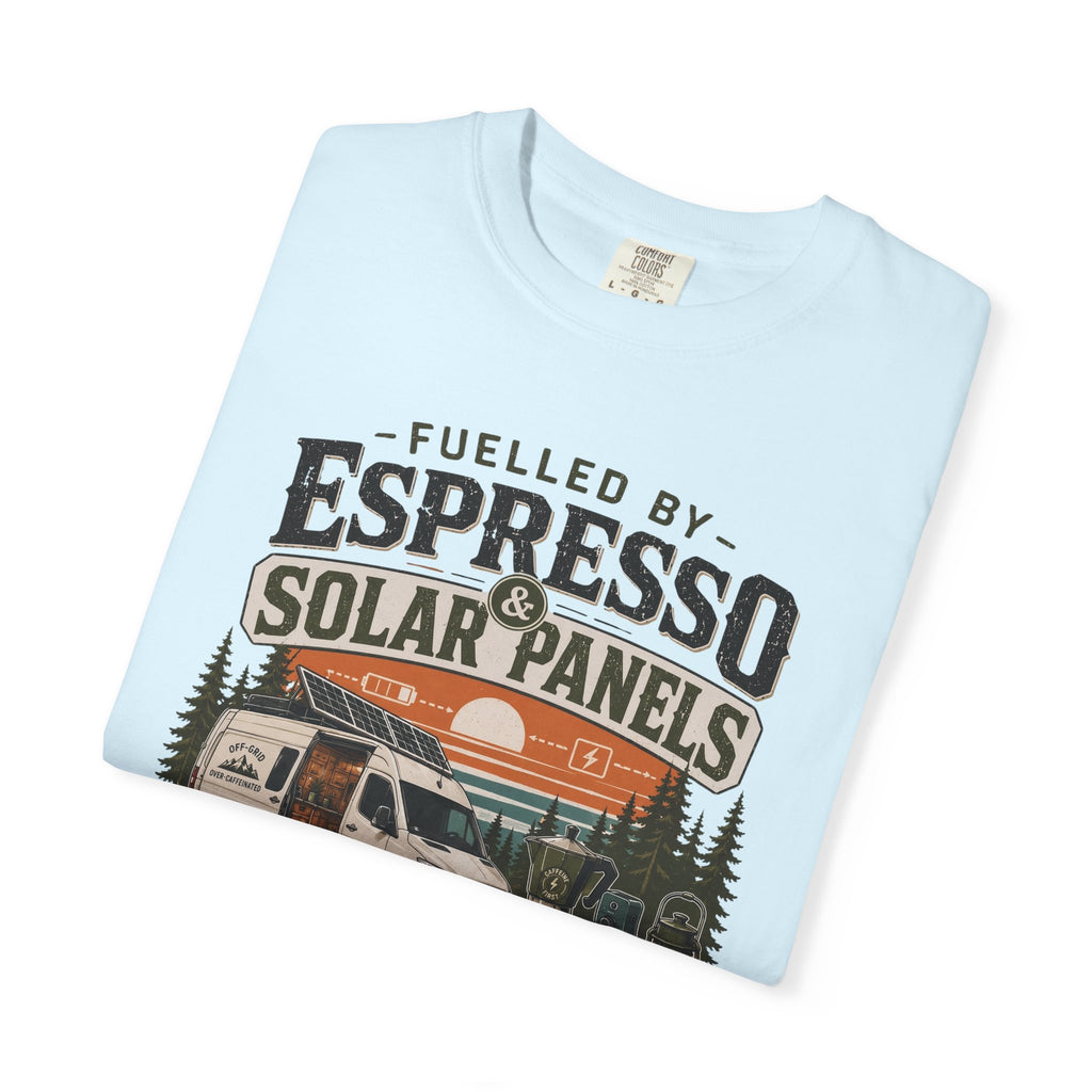 Fuelled By Espresso and Solar Panels - T-Shirt