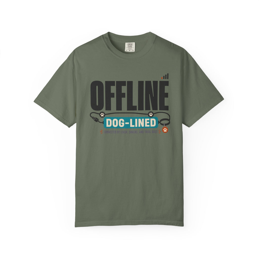 Offline But Dog Lined - T-Shirt