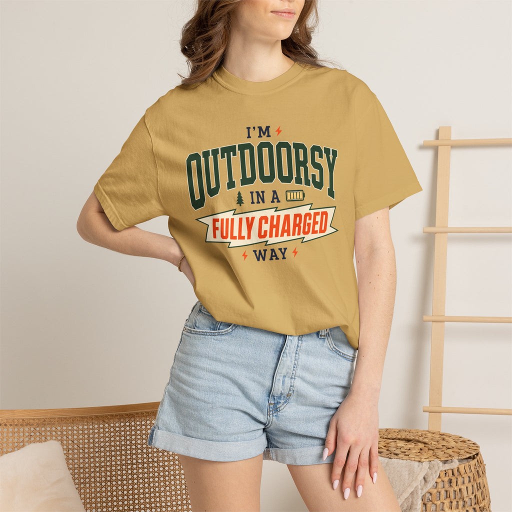 I'm Outdoorsy In A Fully Charged Way - T-Shirt