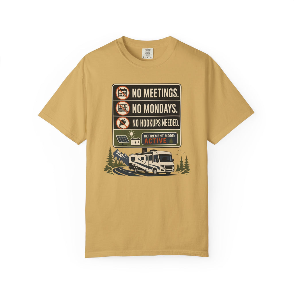 No Meetings No Mondays No Hookups Needed - T-Shirt
