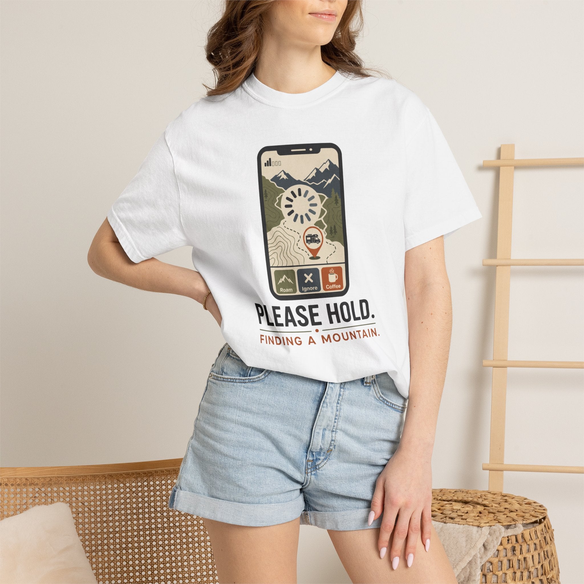 Please Hold Finding A Mountain - T-Shirt