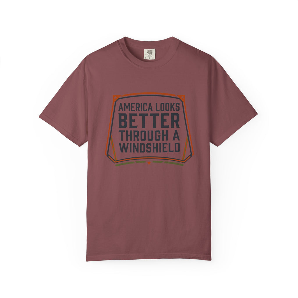 America Looks Better Through A Windshield - T-Shirt