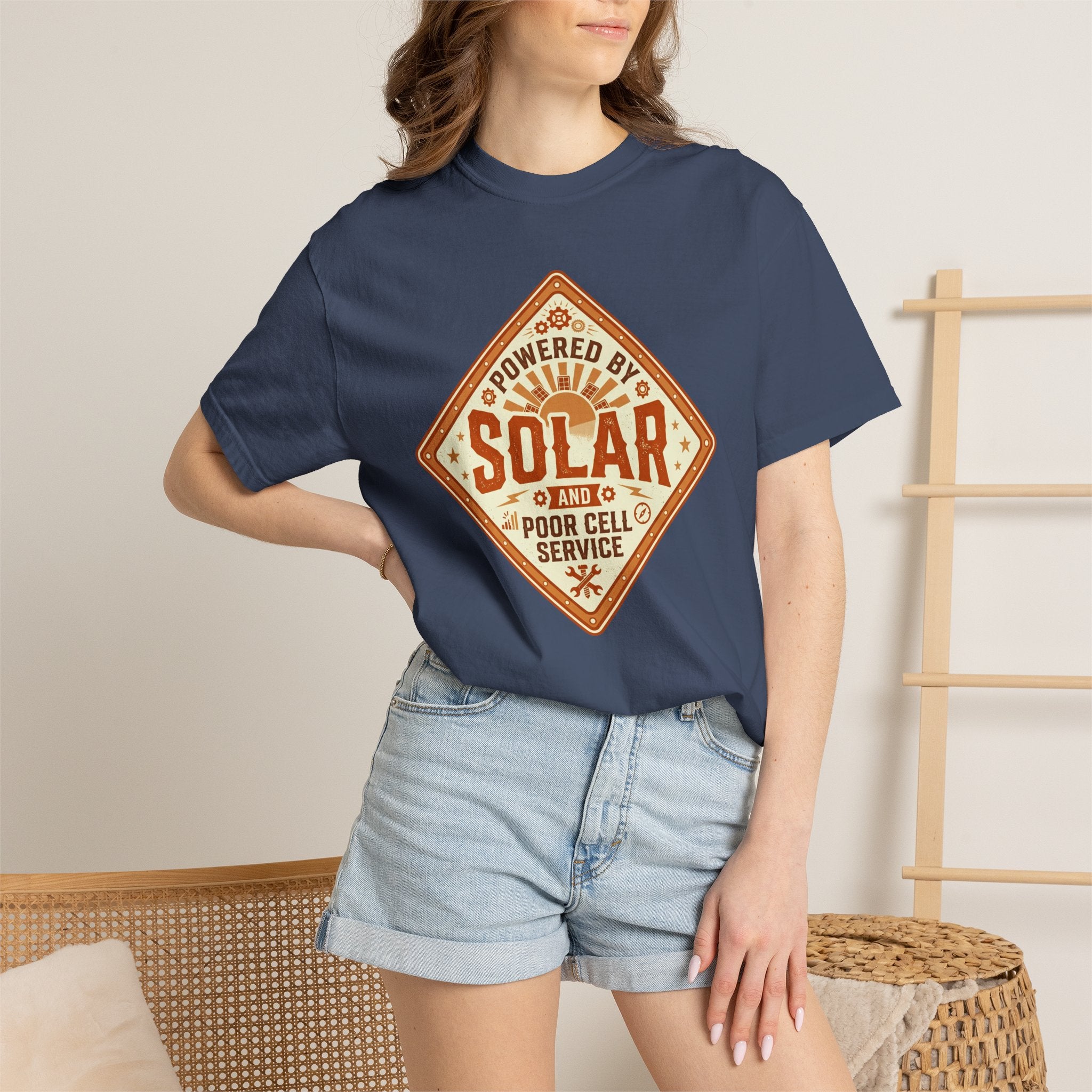 Powered By Solar And Poor Cell Service - T-Shirt
