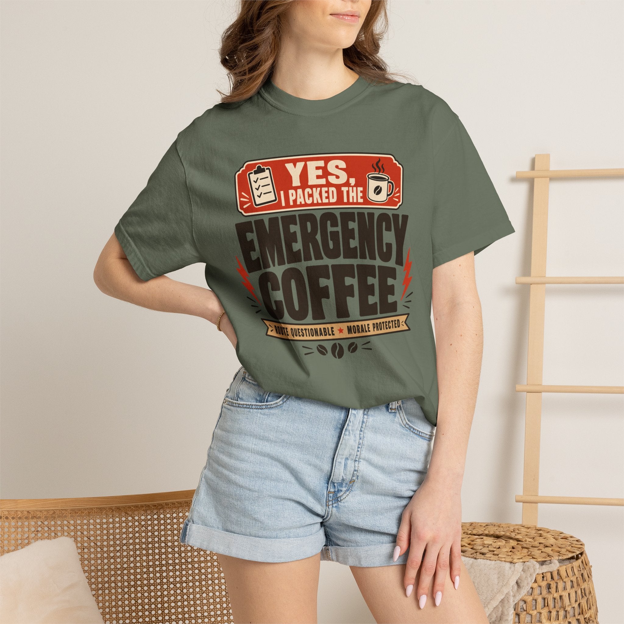 Yes I Packed The Emergency Coffee - T-Shirt