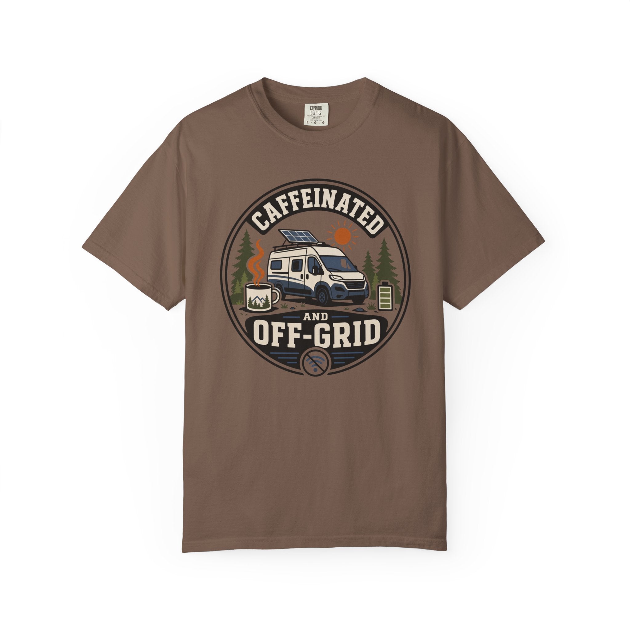 Caffeinated And Off Grid - T-Shirt