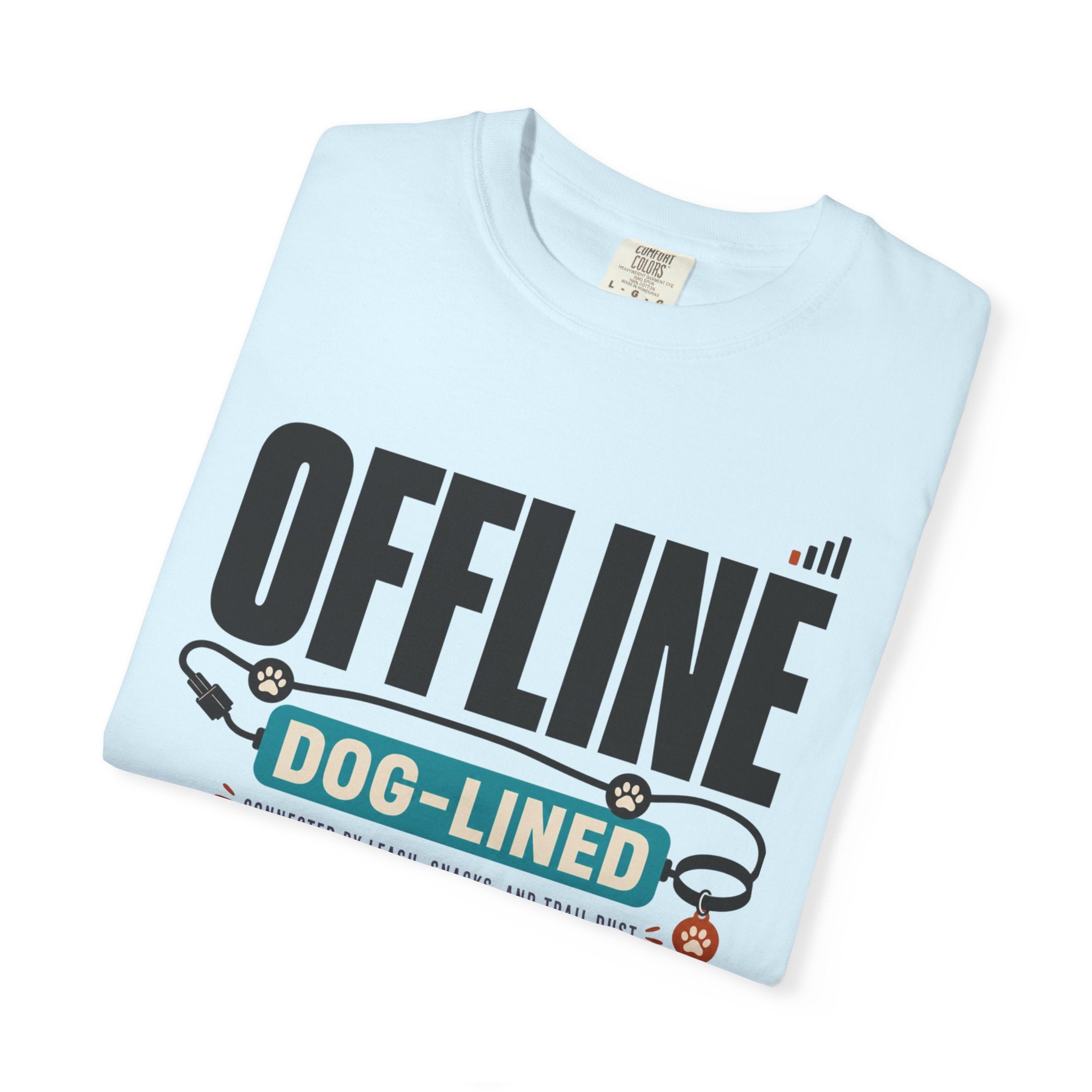 Offline But Dog Lined - T-Shirt