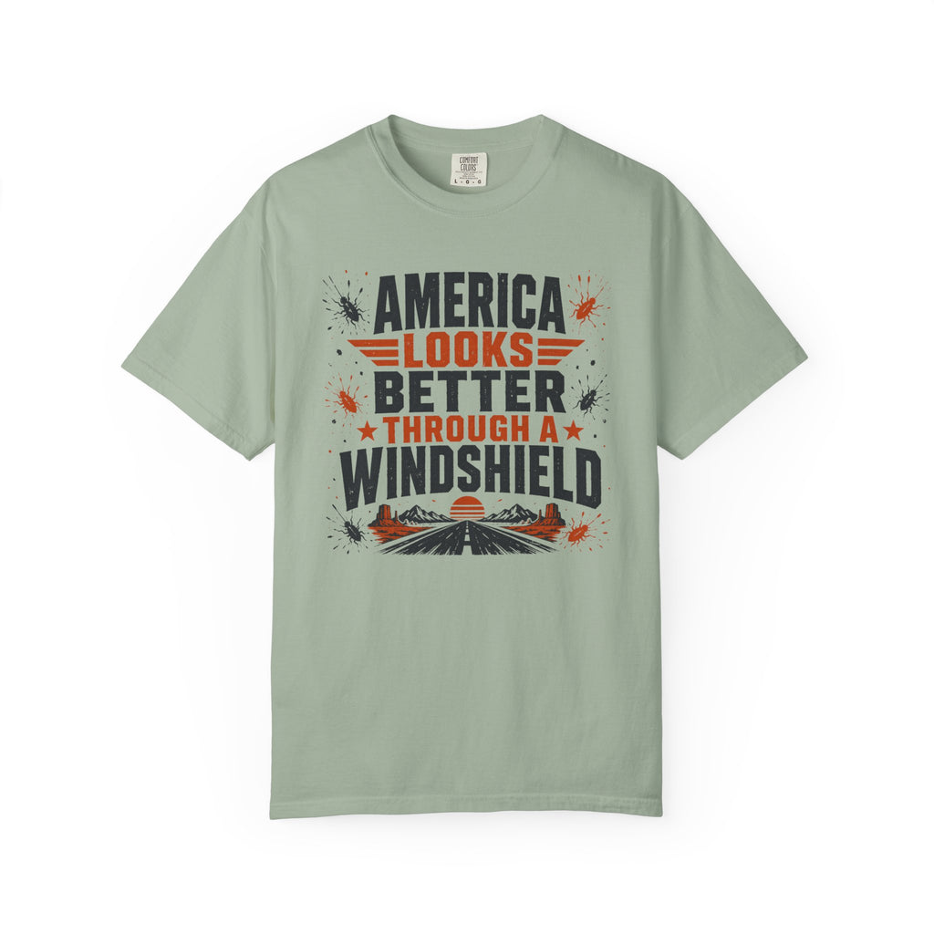 America Looks Better Through A Windshield - T-Shirt