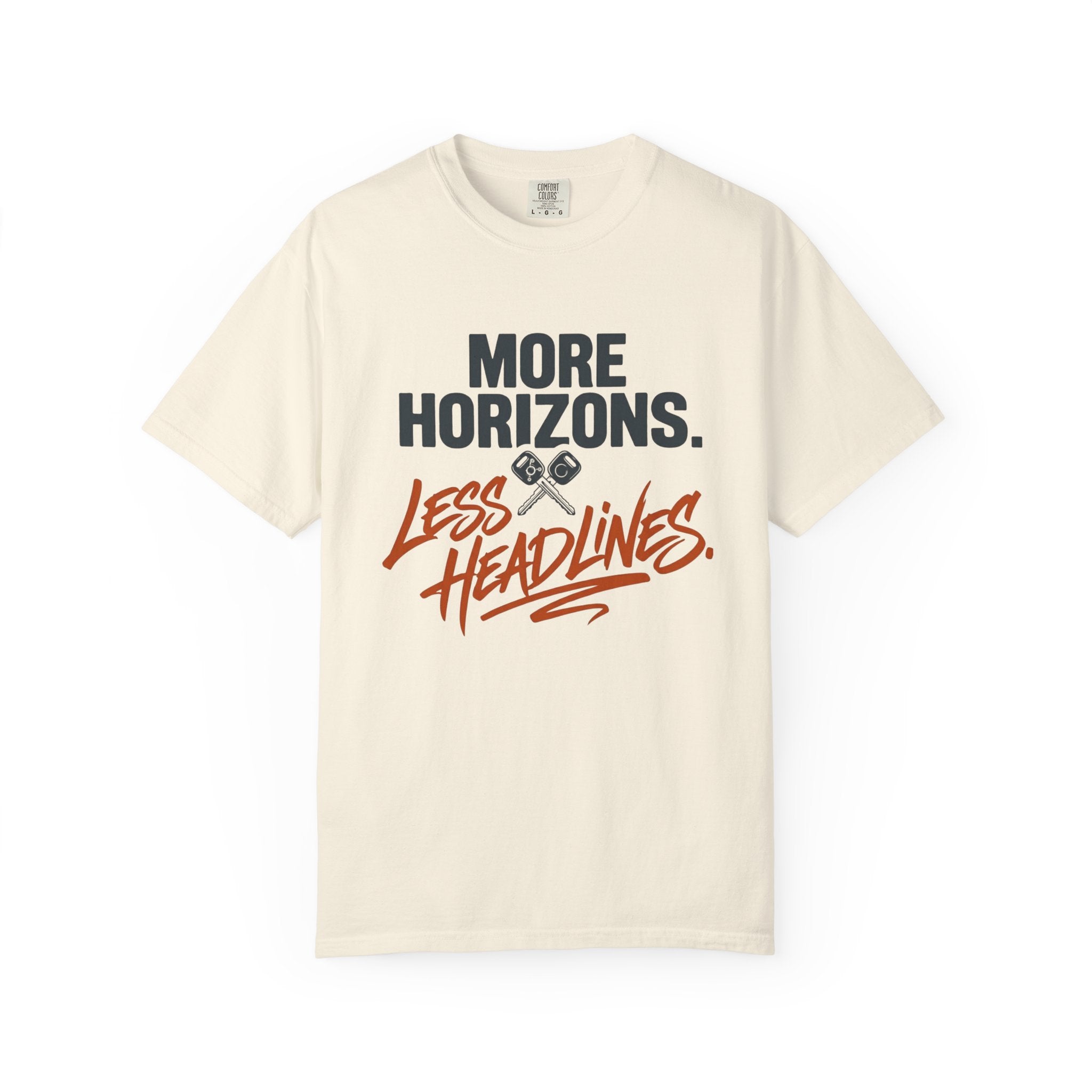 More Horizons Less Headlines - T-Shirt