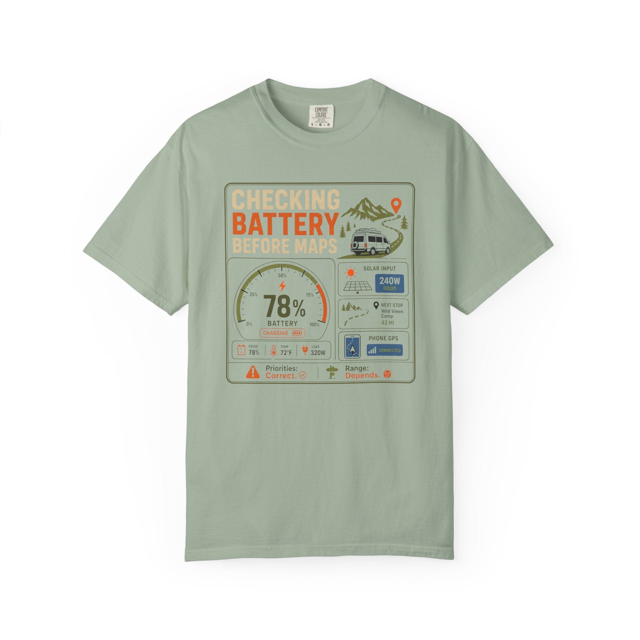 Checking Battery Before Maps - T-Shirt