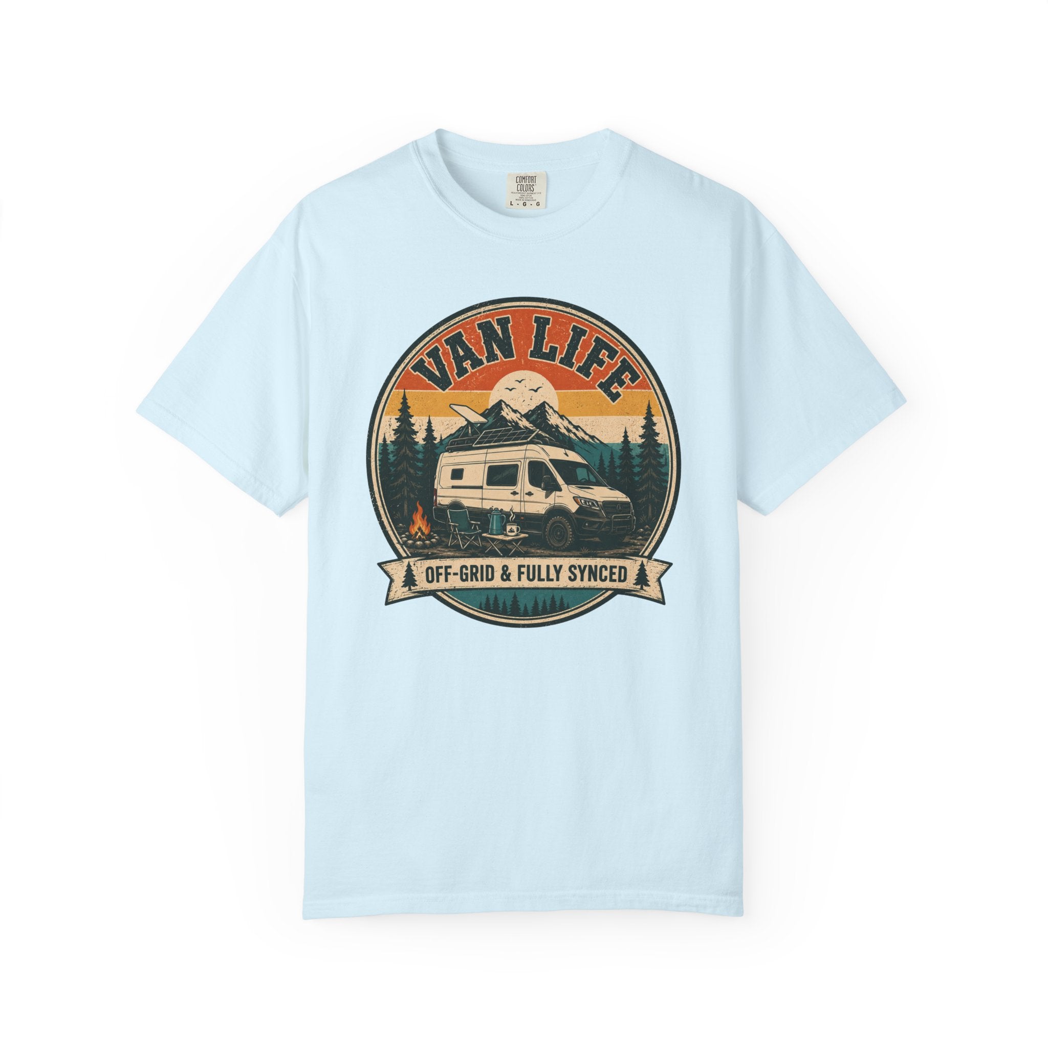 Van Life Offgrid And Fully Synced - T-Shirt
