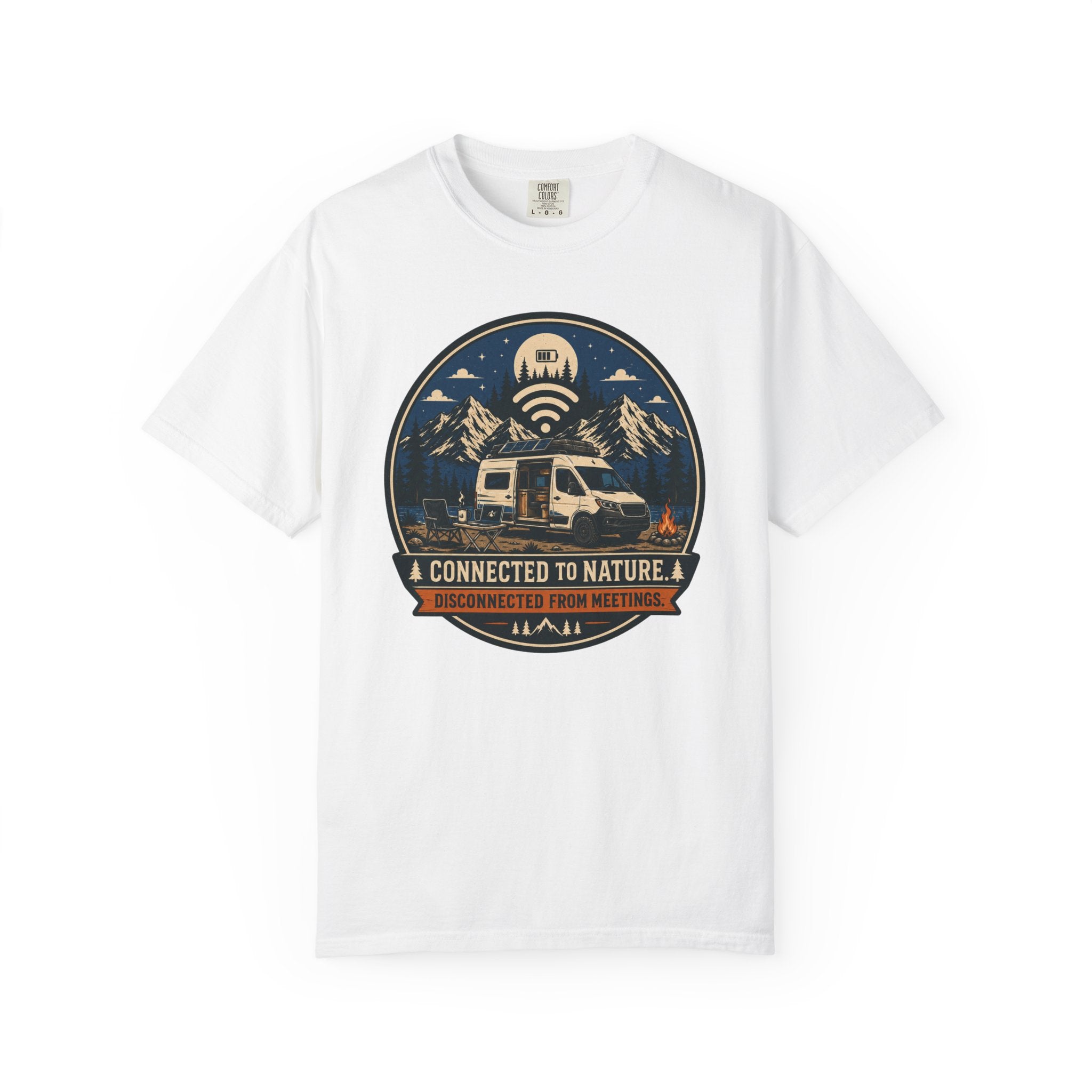 Connected To Nature Disconnected From Meetings - T-Shirt