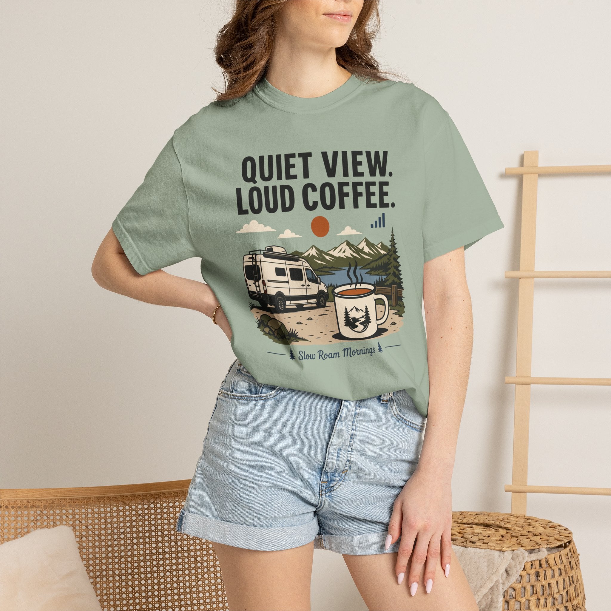 Quiet View Loud Coffee - T-Shirt