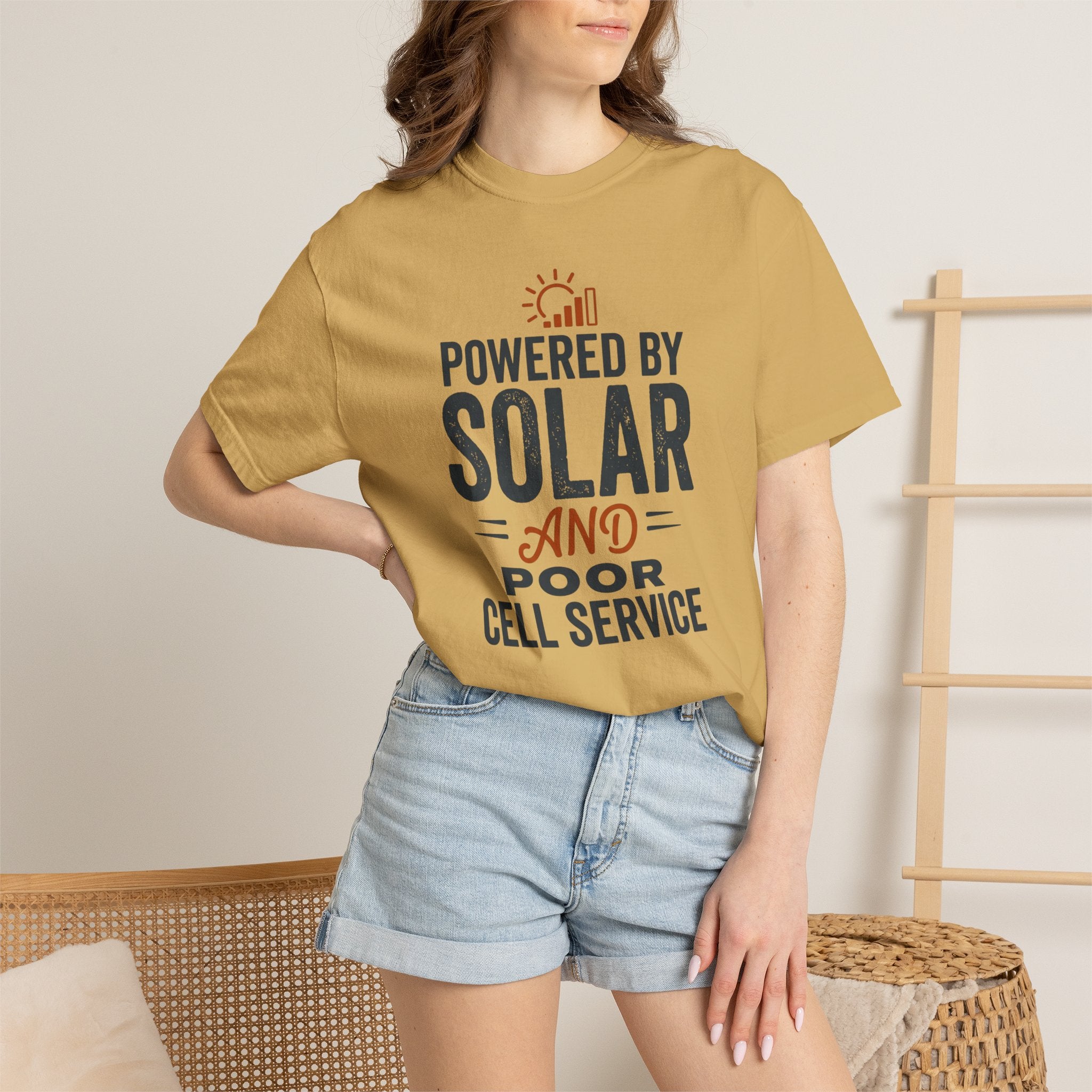 Powered By Solar And Poor Cell Service - T-Shirt