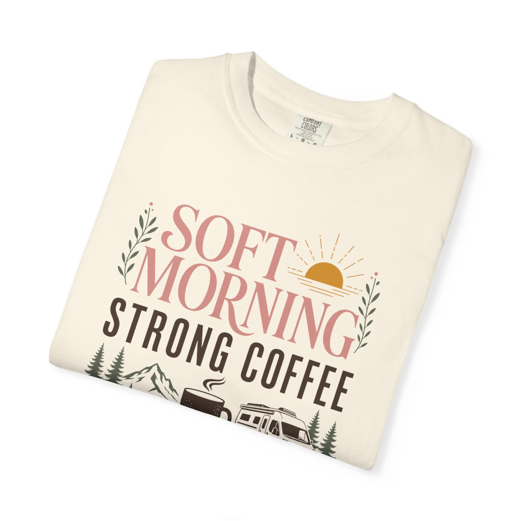 Soft Morning Strong Coffee Solar Ready - T-Shirt