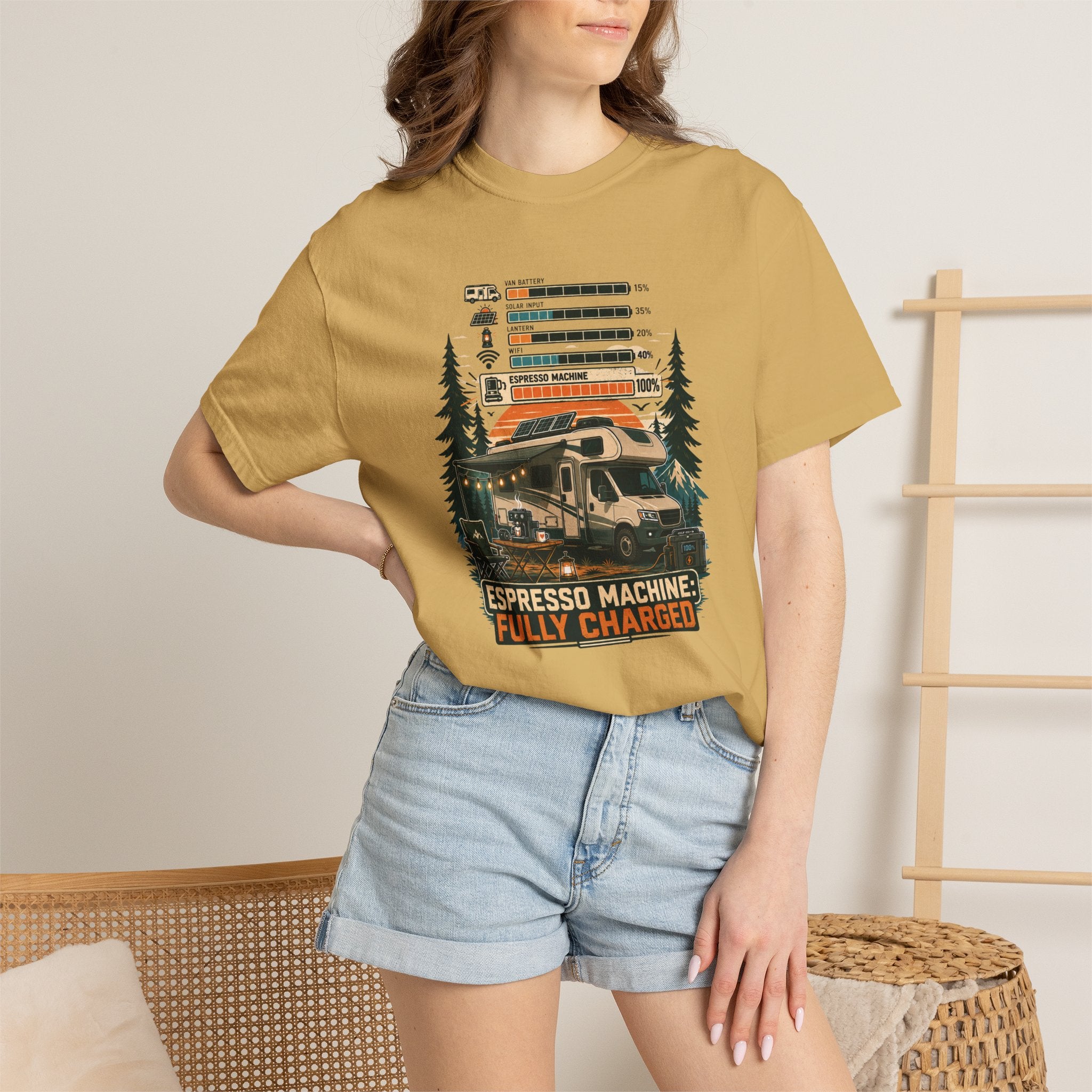 Espresso Machine Fully Charged - T-Shirt
