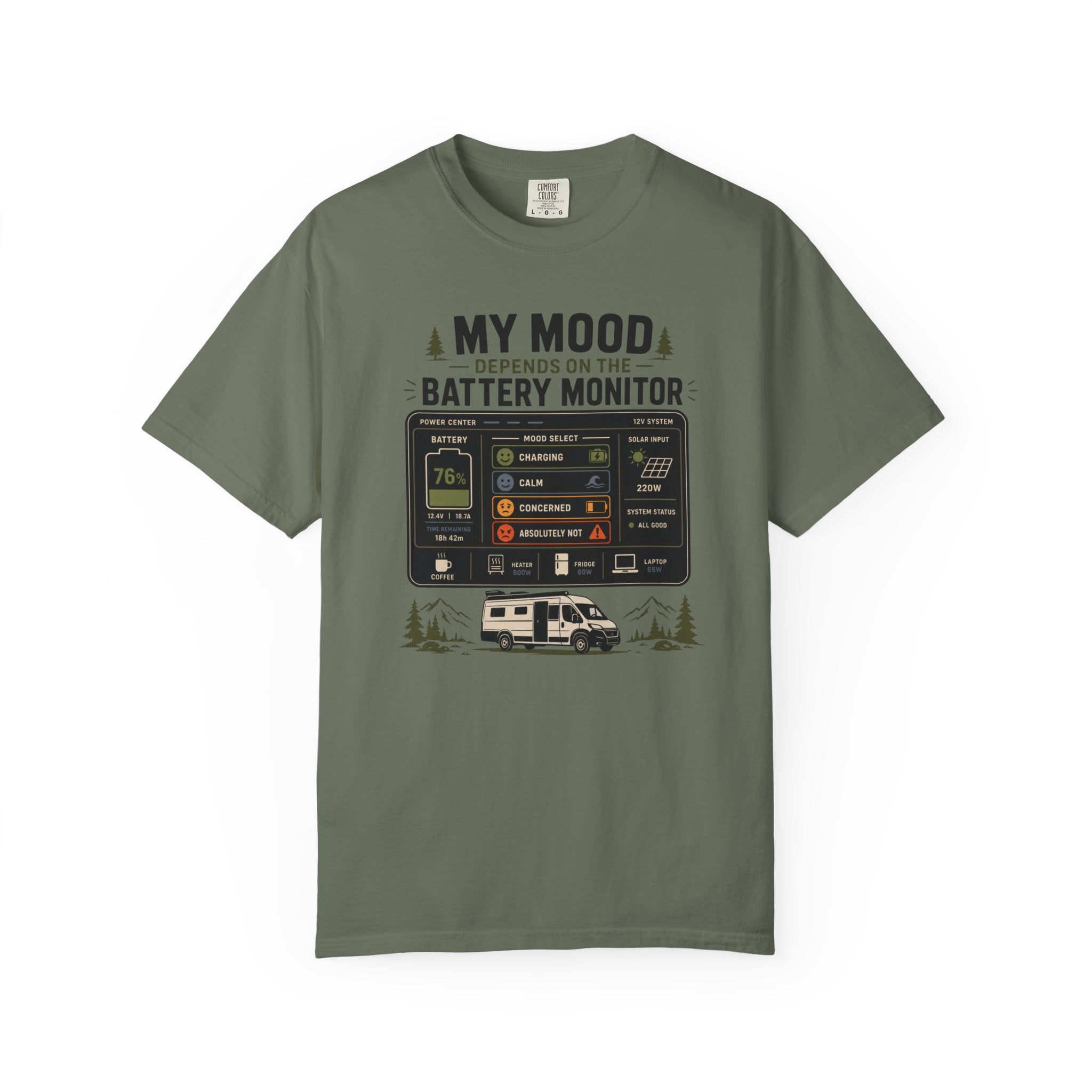 My Mood Depends On The Battery Monitor - T-Shirt