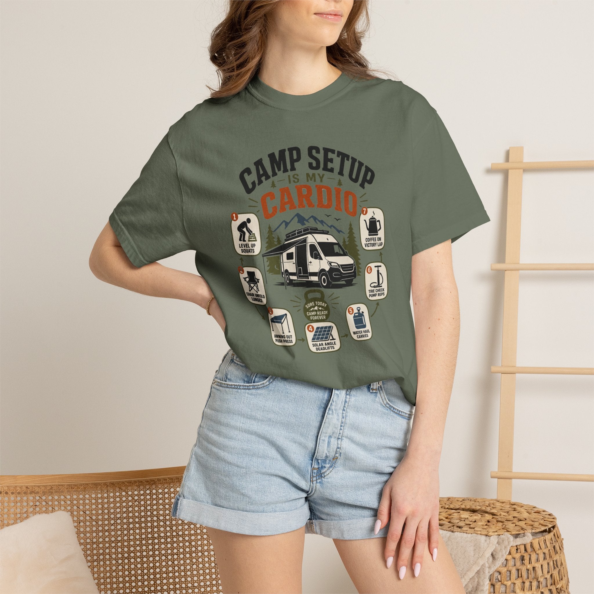 Camp Setup Is My Cardio - T-Shirt