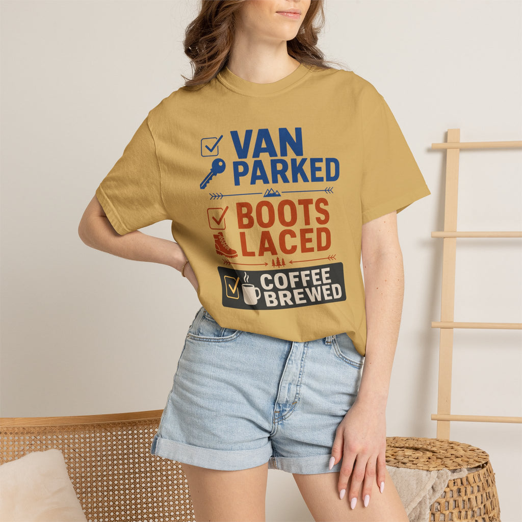 Van Parked Boots Laced Coffee Brewed - T-Shirt