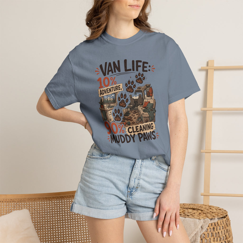 Van Life 10 Adventure 90 Cleaning Muddy Paws - T-Shirt