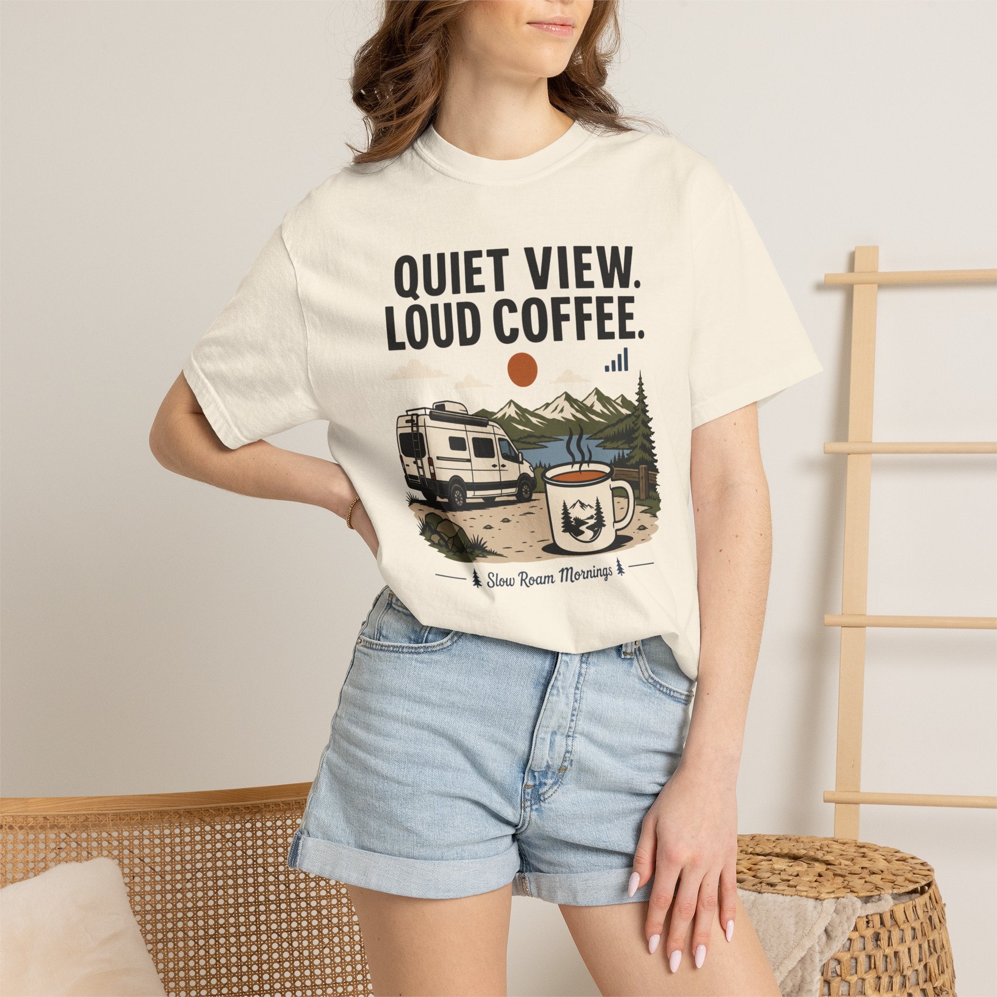 Quiet View Loud Coffee - T-Shirt