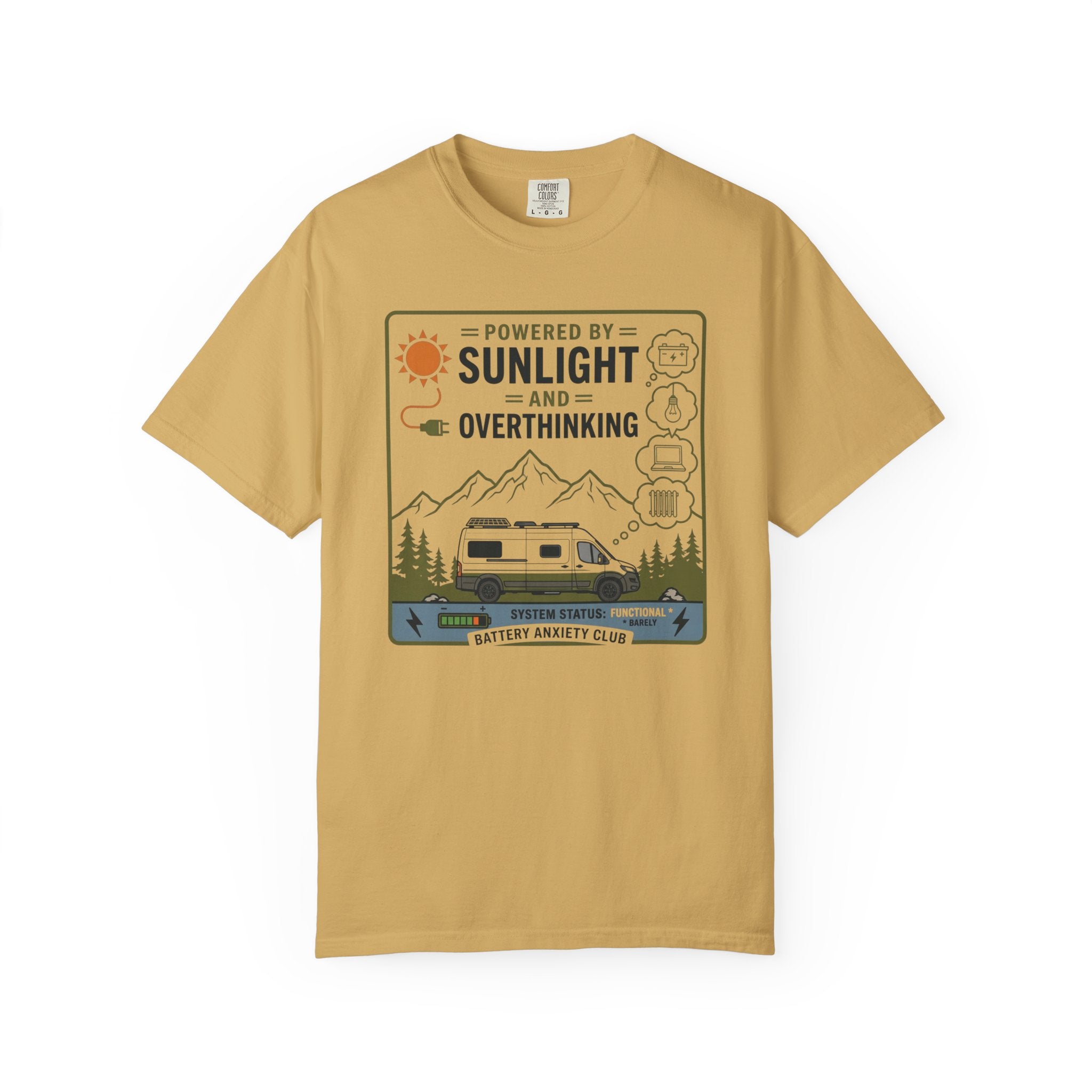 Powered By Sunlight And Overthinking - T-Shirt