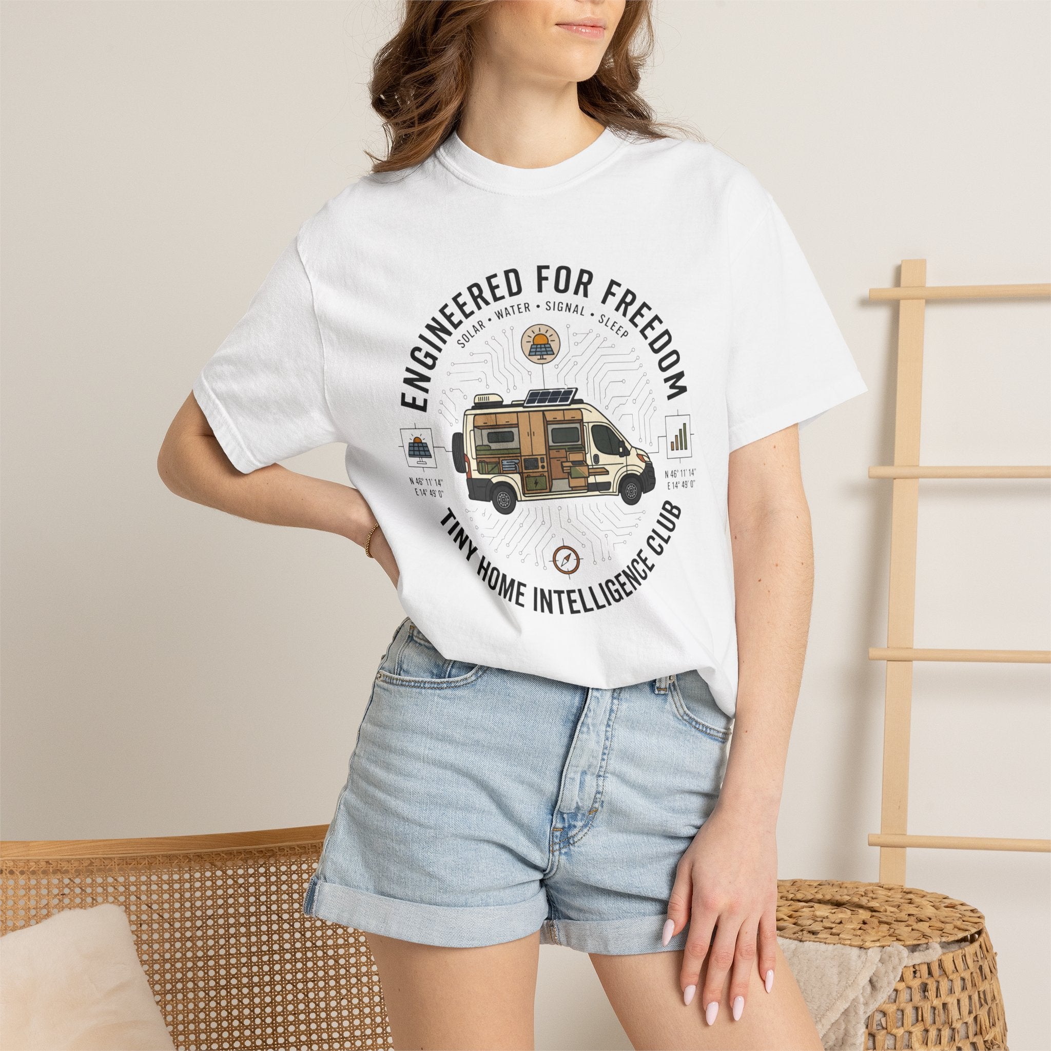 Engineered For Freedom Tiny Home Intelligence Club - T-Shirt