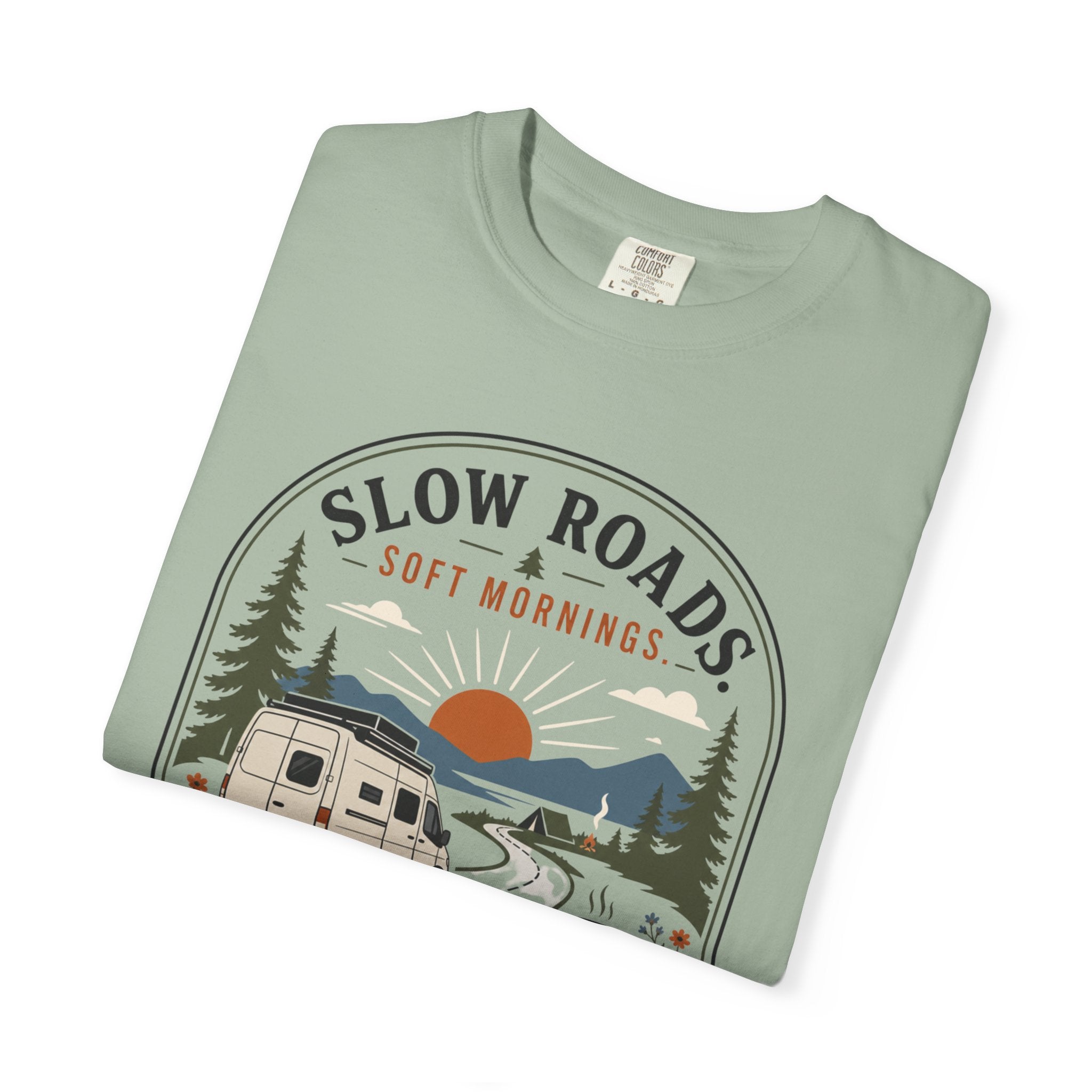 Slow Roads Soft Mornings - T-Shirt