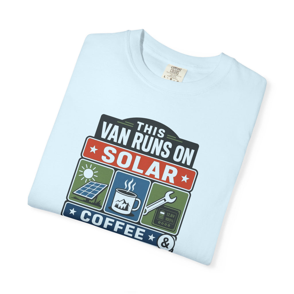 This Van Runs On Solar Coffee And Troubleshooting - T-Shirt